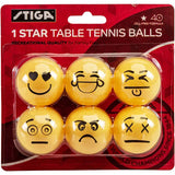Stiga 1* Emoji Table Tennis Balls