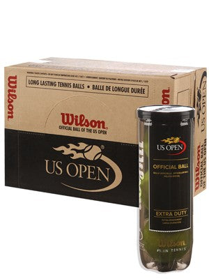  WILSON US Open Tennis Balls - Extra Duty, 24 Can Case